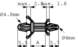 CS-1828 [20 шт], Spacer 28.5 mm PU=20 ST, Kai Suh Suh (KSS)