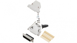 DTSL25-LJSRG-S-DBCP-K, Вилка; D-Sub; PIN:25; "папа"; угловой 45°; обжим; на провод; черный, Encitech Connectors