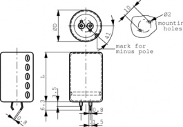 B43504-A9477-M, Aluminium Electrolytic Capacitor 470 uF 400 VDC, TDK-Epcos