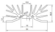 KL-208/75/SW Радиатор: штампованный; U; TO220; черный; L: 75мм; W: 54мм; H: 22,5мм