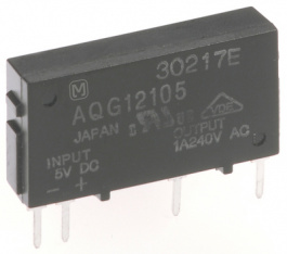 AQG12224, Solid state relay single phase - 24 VDC 1 A, Panasonic