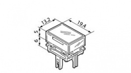 AT4177JF, Switch Cap 13.2 mm 19.4 mm 5 mm, NKK Switches (NIKKAI, Nihon)