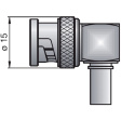 51S207-308N5 Cable plug BNC angled BNC 50 Ohm