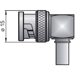 51S207-308N5, Cable plug BNC angled BNC 50 Ohm, Rosenberger connectors