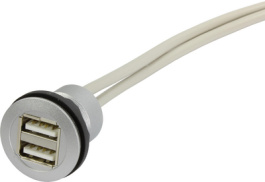 09454521950, Double USB Jack A, 4, Harting