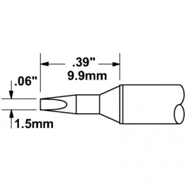 STTC-838, Soldering Tip Chisel / cone 30° 1.5 mm 470 °C, Metcal