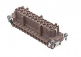 CNEF 24 RY, CNE RY, 24 poles +earth, female insert, with female contacts, silver plated, ILME