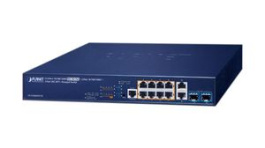 GS-5220-8UP2T2X, PoE Switch, Layer 3 Managed, 10Gbps, 240W, RJ45 Ports 10, PoE Ports 8, Fibre Ports 2SFP, Planet