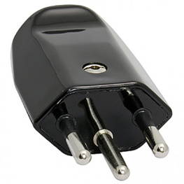 88003.TH.60, Mains Plug Black Type 12, Feller CH