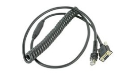 CBA-R02-C09PAR, RS232 Cable, Coiled, 2m, Suitable for LI2208, Zebra