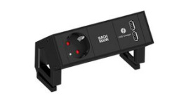 902.705, Desk Outlet DESK 2 1x DE Type F (CEE 7/3) Socket/2x USB - GST18i3 Plug 200mm, Bachmann