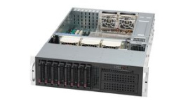 CSE-835TQC-R802B, SuperChassis Server Case with Redundant Power Supply, 8x 3.5", 800W, Supermicro