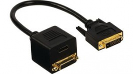 CCGP32951BK02, DVI-D Cable + HDMI DVI-D 24 + 1-Pin Male - DVI-D 24 + 1-Pin Female/HDMI Female 2, Nedis (HQ)