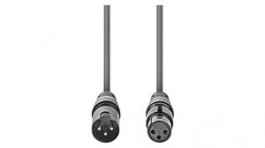 COTH15010GY50, XLR Audio Cable XLR 3-Pin Plug - XLR 3-Pin Socket 5m, Nedis (HQ)