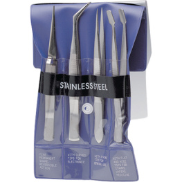 808-389, Set of precision tweezers 4-part, Proskit
