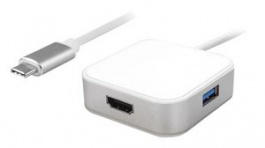 12.99.1133, Video Adapter, USB C Plug - HDMI Socket/2x USB A Socket/USB C Socket, 100m, Value