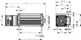 QL4/0020-2212, Cross-flow blower DC 24 VDCMotorleft, Ebmpapst