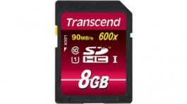 TS8GSDHC10U1, Memory Card, SDHC, 8GB, 90MB/s, Transcend