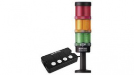 649.260.01, Stacking Beacon, Wall Mount/Pole Mount, Red/Yellow/Green, KombiSIGN 71, 230VAC, WERMA Signaltechnik