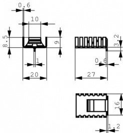 FK 245 MI 247 V, Радиатор: прессованный; TO218,TO247,TO248; L:32мм; W:20мм; H:9мм, Fischer Elektronik