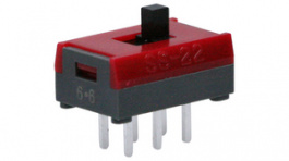 9078.0201, Переключатель: движковый; Пол: 2; DPDT; ON-ON; Выводы: клемма PCB, Marquardt