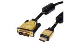 11.04.5895, Video Cable, DVI-D 24 + 1-Pin Male - HDMI Plug, 3840 x 2160, 10m, Roline