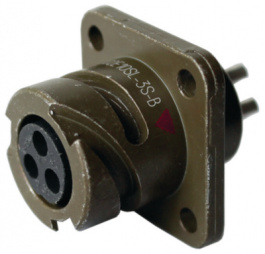 CA3102E14S-2SB, Panel-mount receptacle, female 4P, ITT