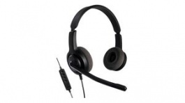 AXH-V28UCD, NC Headset VOICE UC28, On-Ear, 20kHz, USB, Black, Axtel