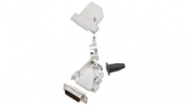 DTSL15-LJSRG-S-DBP-K, Вилка; D-Sub; PIN:15; "папа"; угловой 45°; пайка; на провод; черный, Encitech Connectors