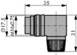 09 0139 70 05 Cable plug angled, 682 series 5-pole poles 5 - 240deg. 6 a 250 vac/vdc