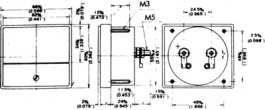KM-66F 100-0-100 UA DC, Analogue Display 66 x 60 mm 100...0...100 uADC, Fujita Electric