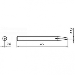4SPI15212, Soldering tip Chisel shaped 1.2 mm, Weller