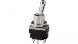 2MT2-7, Переключатель: тумблер; Положения: 3; DPDT; (ON)-OFF-(ON); IP67, Honeywell