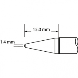 SFV-CNL14, Soldering Tip Conical / Long Reach 390 °C, Metcal