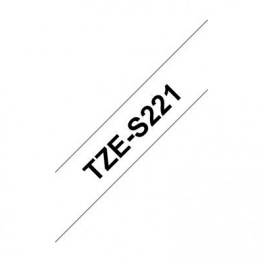 TZE-S221, Label Tape 9 mm Black on White 8 m, Brother