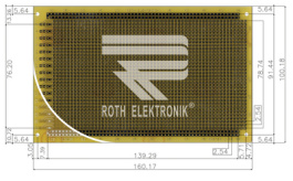 RE323-LF, Laboratory card FR4 epoxy heat tin-plated, Roth Elektronik