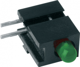 2300.2081, LED; в корпусе; зеленый; 2,8мм; Кол-во диод: 1; 20мА; 40°; 10?20мкд, Mentor