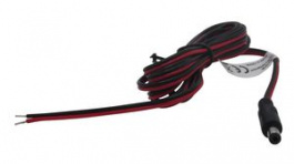 RND 205-01245, DC Connection Cable, 2.1x5.5x9.5mm Plug, Straight, 2m, RND Connect