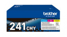 TN241CMY, Toner Cartridge, 1400 Sheets, Cyan, Magenta, Yellow, Brother