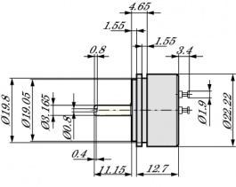 82060, Rotary Potentiometer, 5 kOhm, Contelec