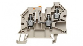 1905080000, Test Disconnect Terminals, 500V, 27A, 3 Poles, 4mm\x1a, Screw, Dark Beige, Weidmuller