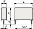 MKP1T012203C00KSSD Polypropylene capacitor 2.2 nF +-10% 1600 VDC 650 VAC