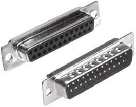 MHDM25SS, D-Sub socket 0.95...1.05 mm 25 Female Solder Cup / Solder Lug/Straight, MH Connectors