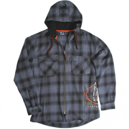 967074099-L, Flannel Hood, Carpenter ACE Size L black/grey, Bjornklader