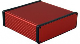 1455T1601RD, Extruded Enclosure, Red, 165 x 160 x 52 mm, Aluminium, 1455, Hammond