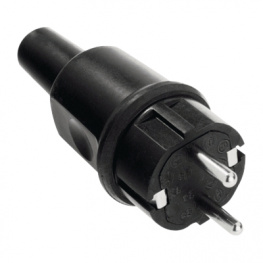 913.173, Mains Plug Black F (CEE 7/4), Bachmann