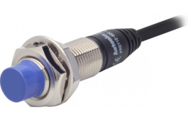 PRD12-8DP, Индуктивный датчик, корпус: цилиндрический, M12, 3-х проводной PNP, тип выхода: NO, питание: 10-30 V DC, выступающий, разъем: нет, расстояние срабатывания: 8мм, индикатор: есть, длина кабеля: 2м, материал: латунь, увеличенное расстояние срабатывания, AUTONICS