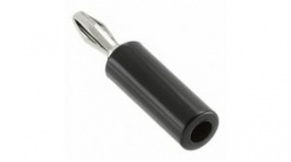 BU-00243-0, Вилка; "банан" 4мм; 15А; 1кВAC; черный; 40,4мм; Монтаж: под пайку, MUELLER