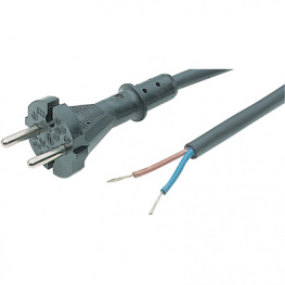 PB-415-17-S, Приборный кабель вилка без заземления, CEE 7/17-Штекер разомкнут 5 m, Maxxtro