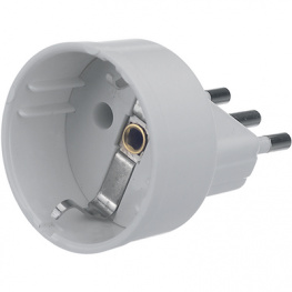 82120, Branch plug 3-pin IT White 2P+T 10A, FME Fanton